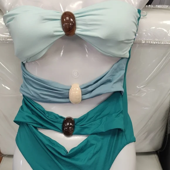 Zara Teal Swimsuit - Picture 1 of 9